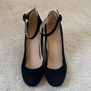 Marc Fisher Black Strappy Block Heels, 10M